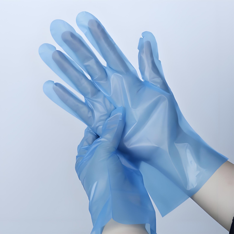 Resistência química Luvas TPE azuis (textura fosca) Resistência química Luvas TPE azuis (textura fosca)