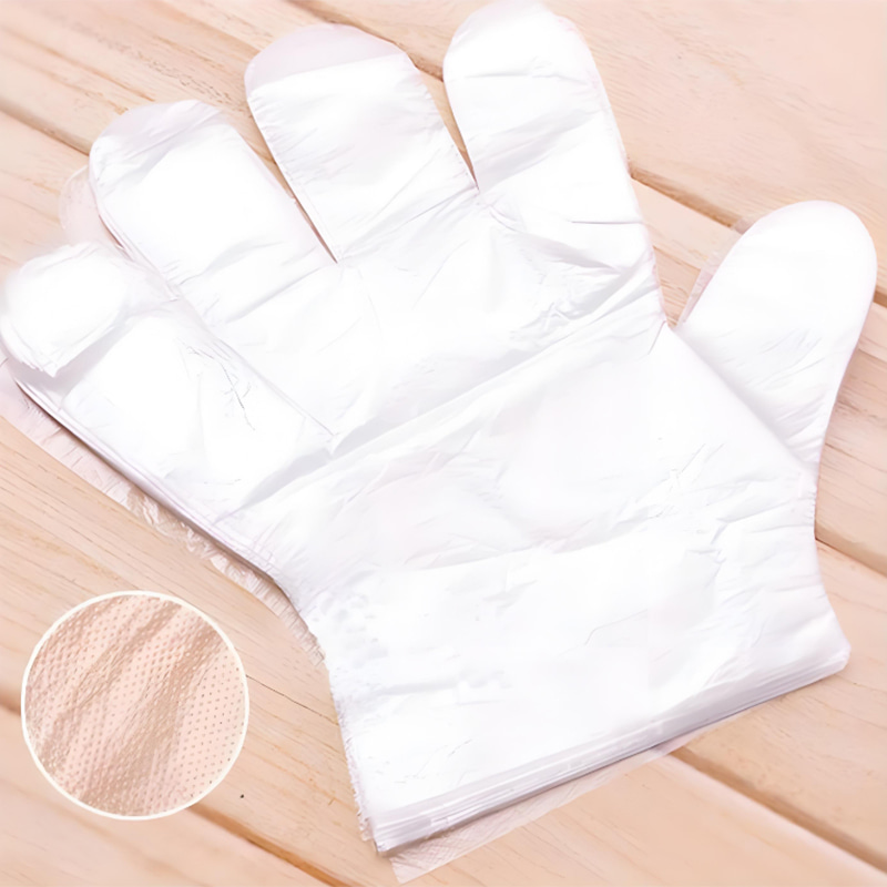 Luvas HDPE esbranquiçadas impermeáveis e à prova de óleo Luvas HDPE esbranquiçadas impermeáveis e à prova de óleo