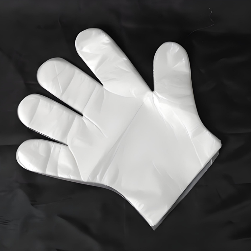 Luvas HDPE esbranquiçadas impermeáveis e à prova de óleo Luvas HDPE esbranquiçadas impermeáveis e à prova de óleo