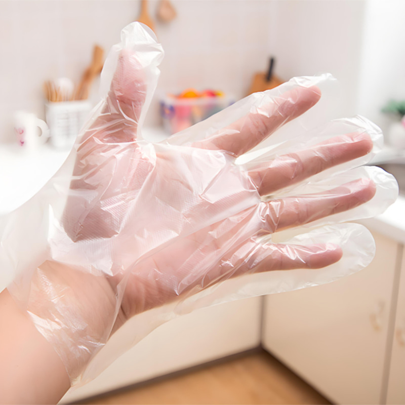 Luvas HDPE esbranquiçadas impermeáveis ​​e à prova de óleo