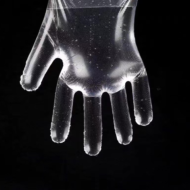 Luvas de LDPE esbranquiçadas impermeáveis e à prova de óleo Luvas de LDPE esbranquiçadas impermeáveis e à prova de óleo